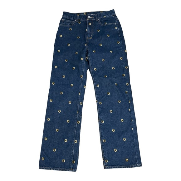 BDG High Waisted Cowboy Horseshoe Denim Jeans size 26 Urban Outfitters Concert - Picture 5 of 14